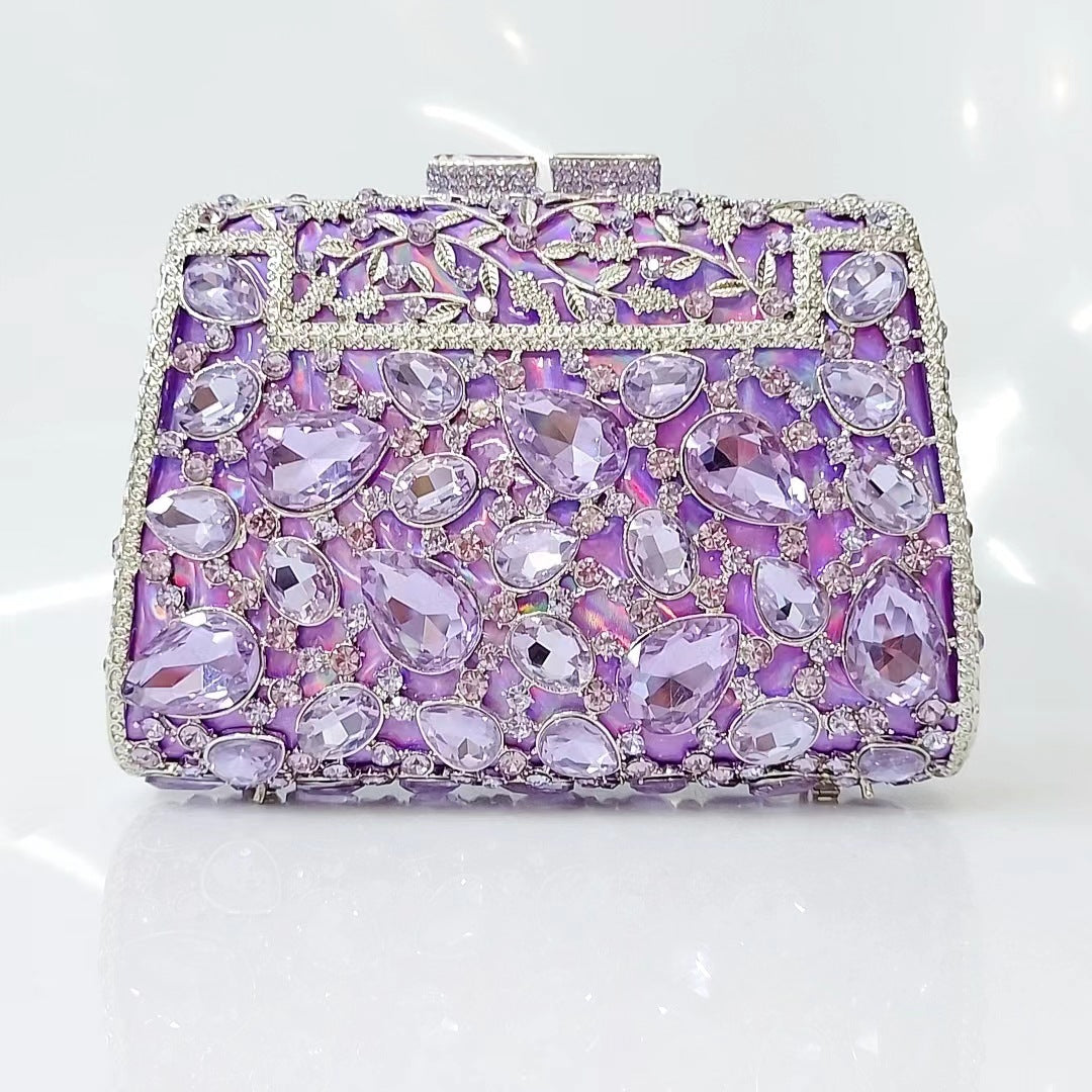 Diamond-Encrusted Signature Banquet Clutch — full length