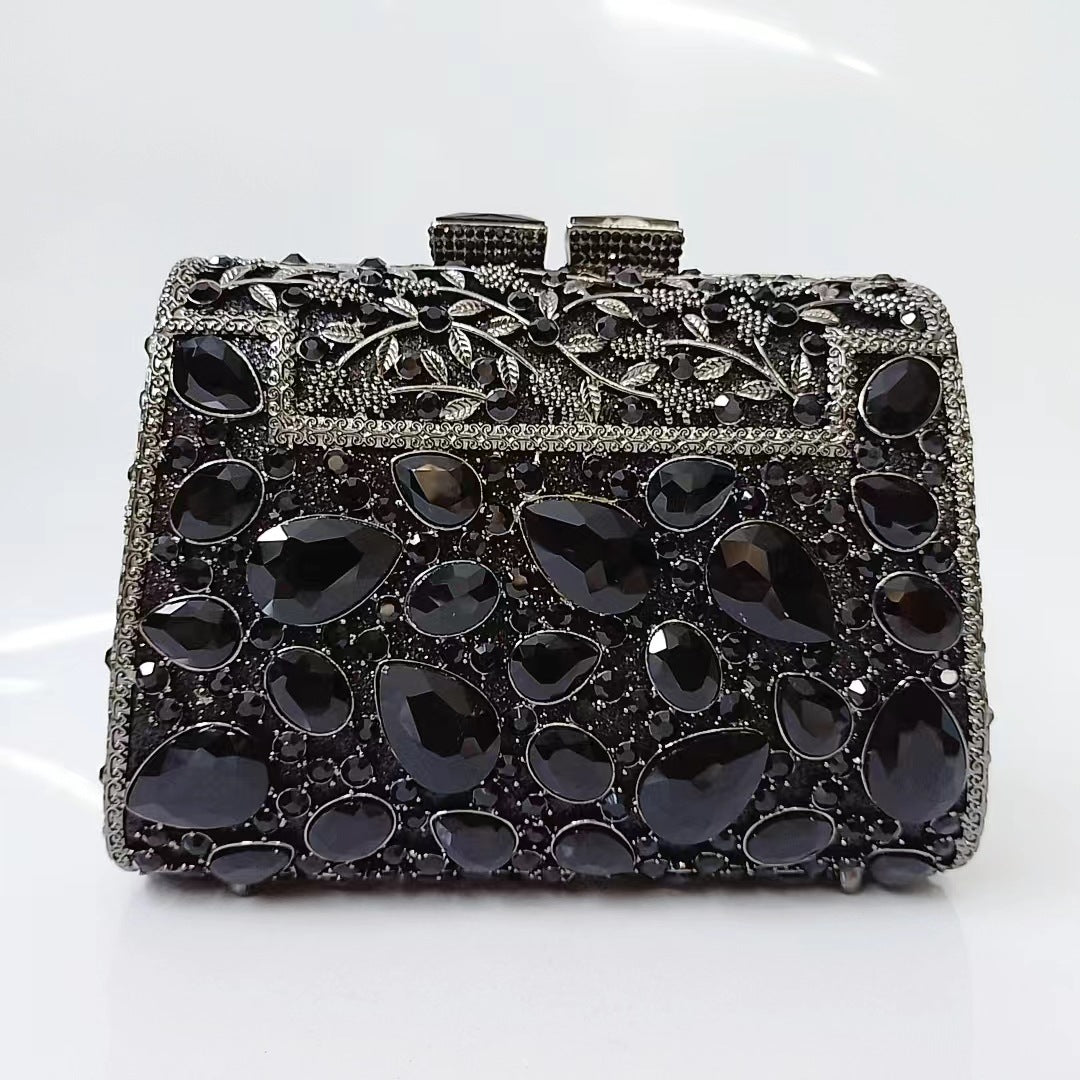 Diamond-Encrusted Signature Banquet Clutch — back view