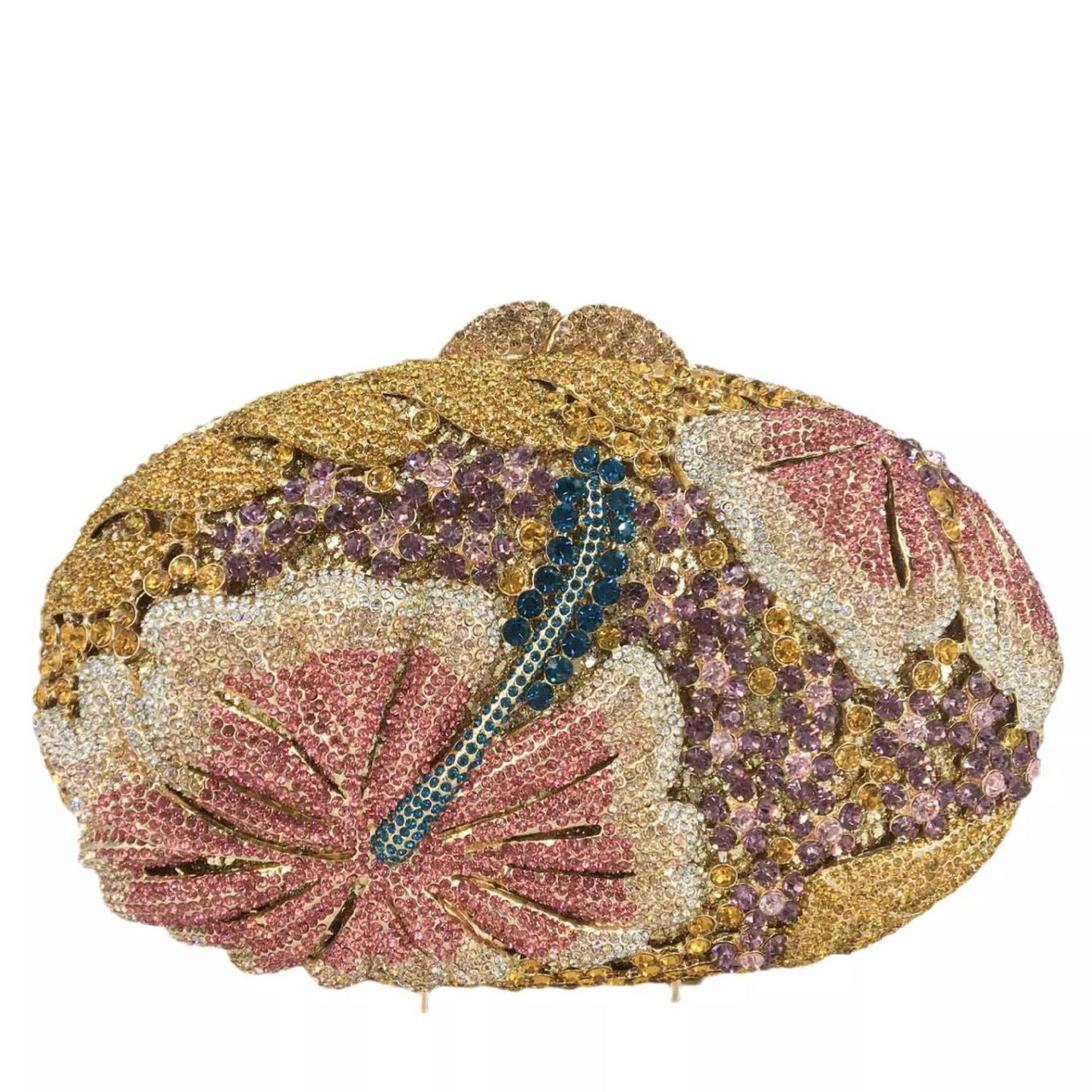 Diamond-Encrusted Signature Banquet Clutch — side view