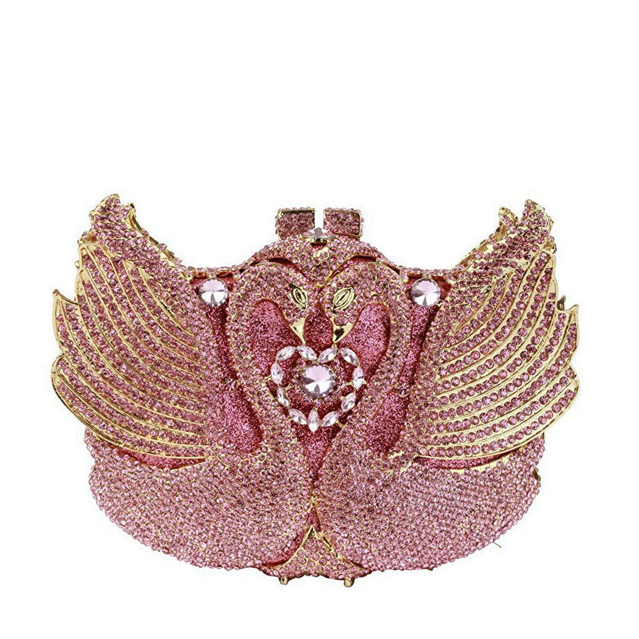 Diamond-Encrusted Signature Banquet Clutch — side view