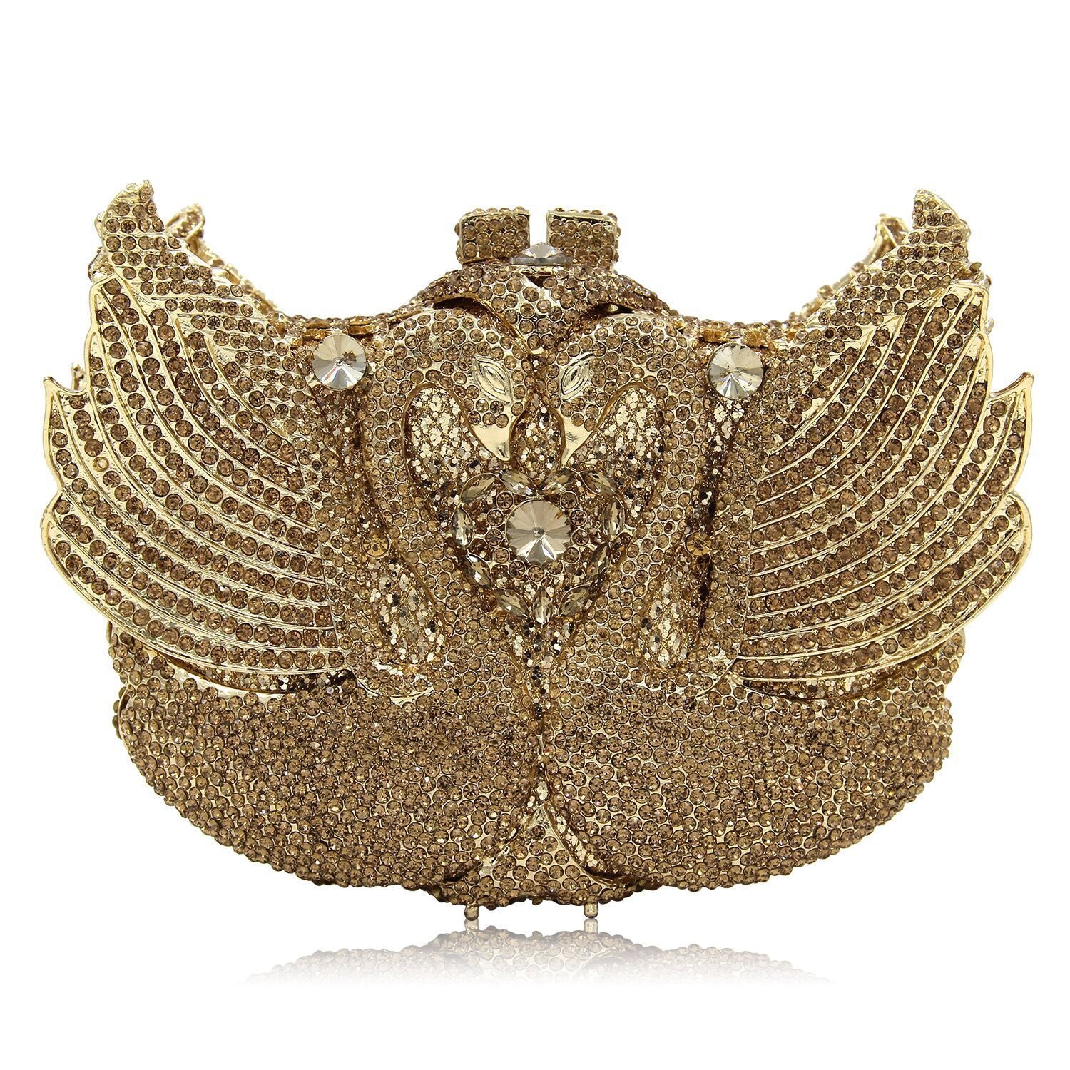 Diamond-Encrusted Signature Banquet Clutch — close-up detail