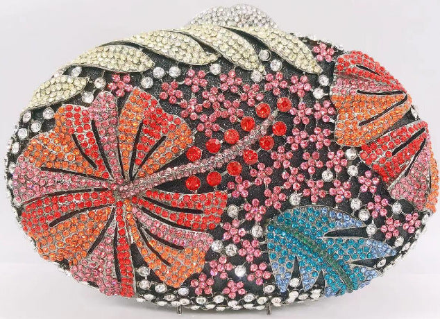 Diamond-Encrusted Signature Banquet Clutch — close-up detail