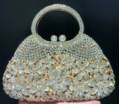 Diamond-Encrusted Signature Banquet Clutch — runway angle