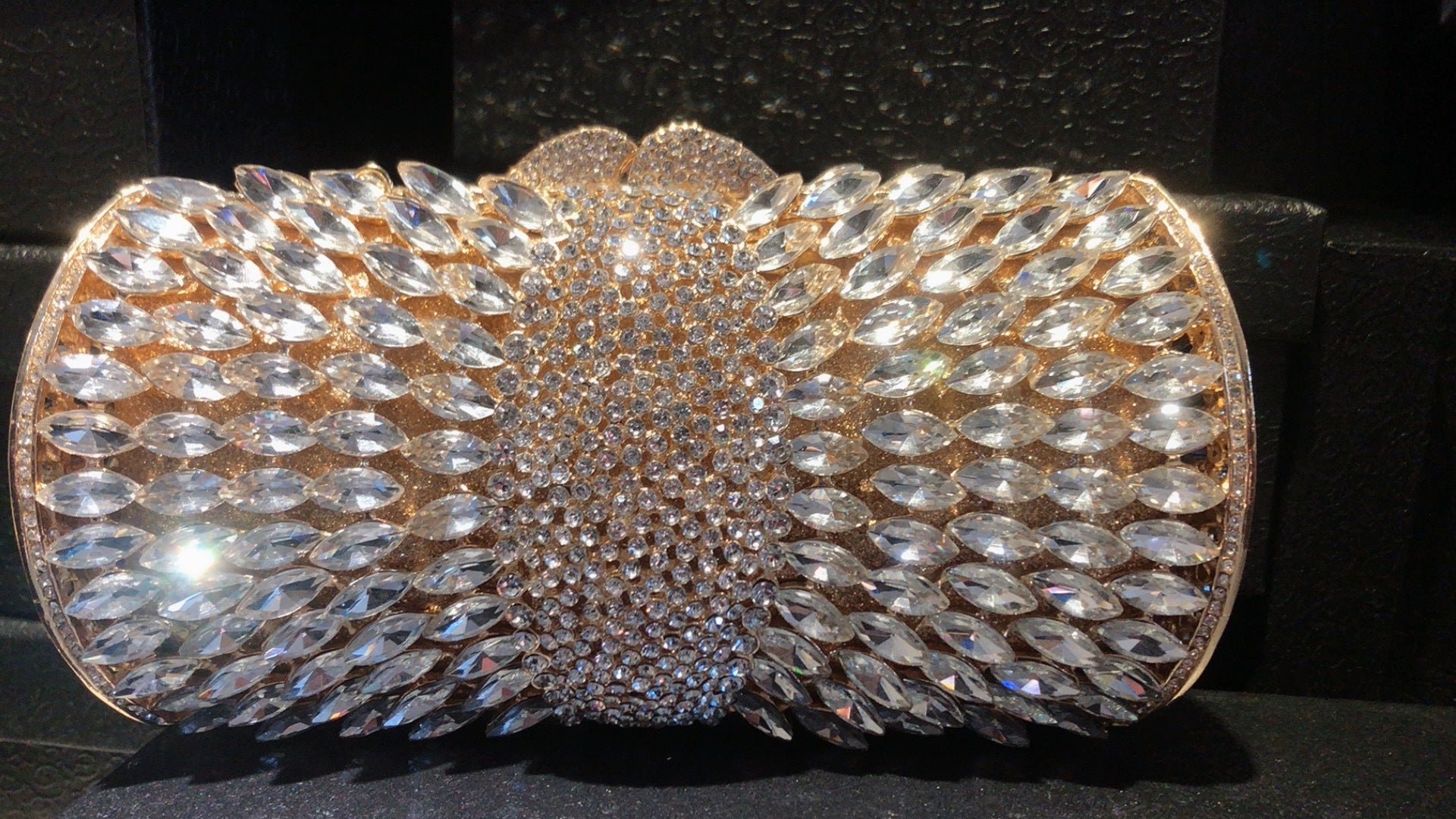 Diamond-Encrusted Signature Banquet Clutch — alternate angle