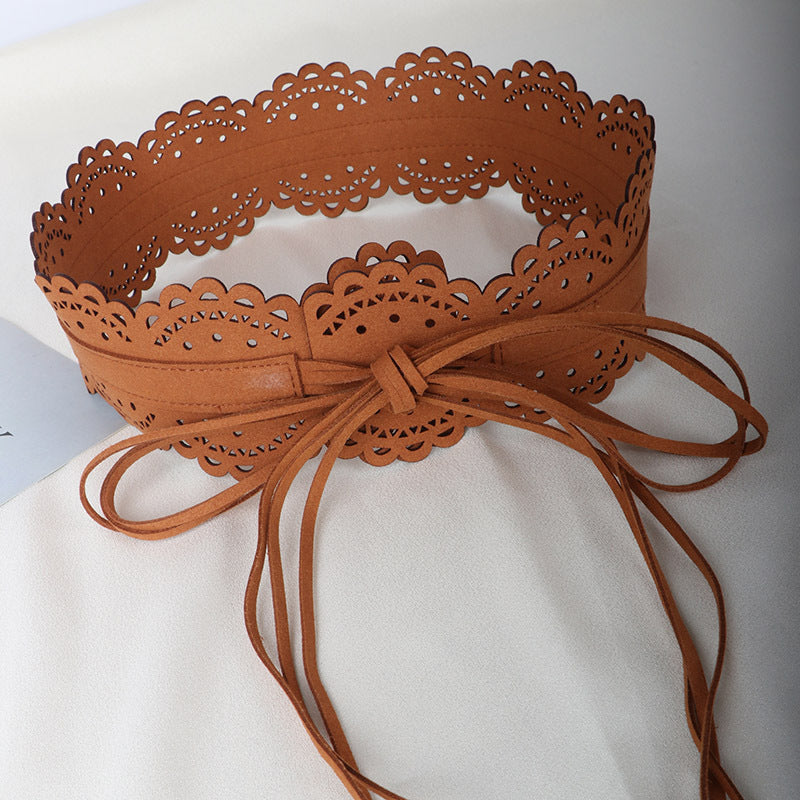 Iris Black Statement Waist Belt — close-up detail