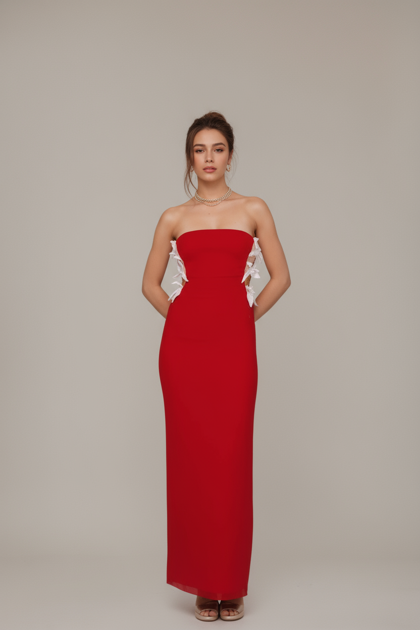 Midnight Bow CutOut Fishtail Gown