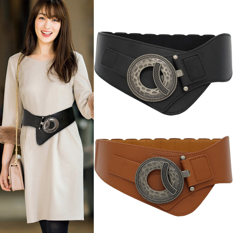 Cassandra Black Statement Waist Belt — front view