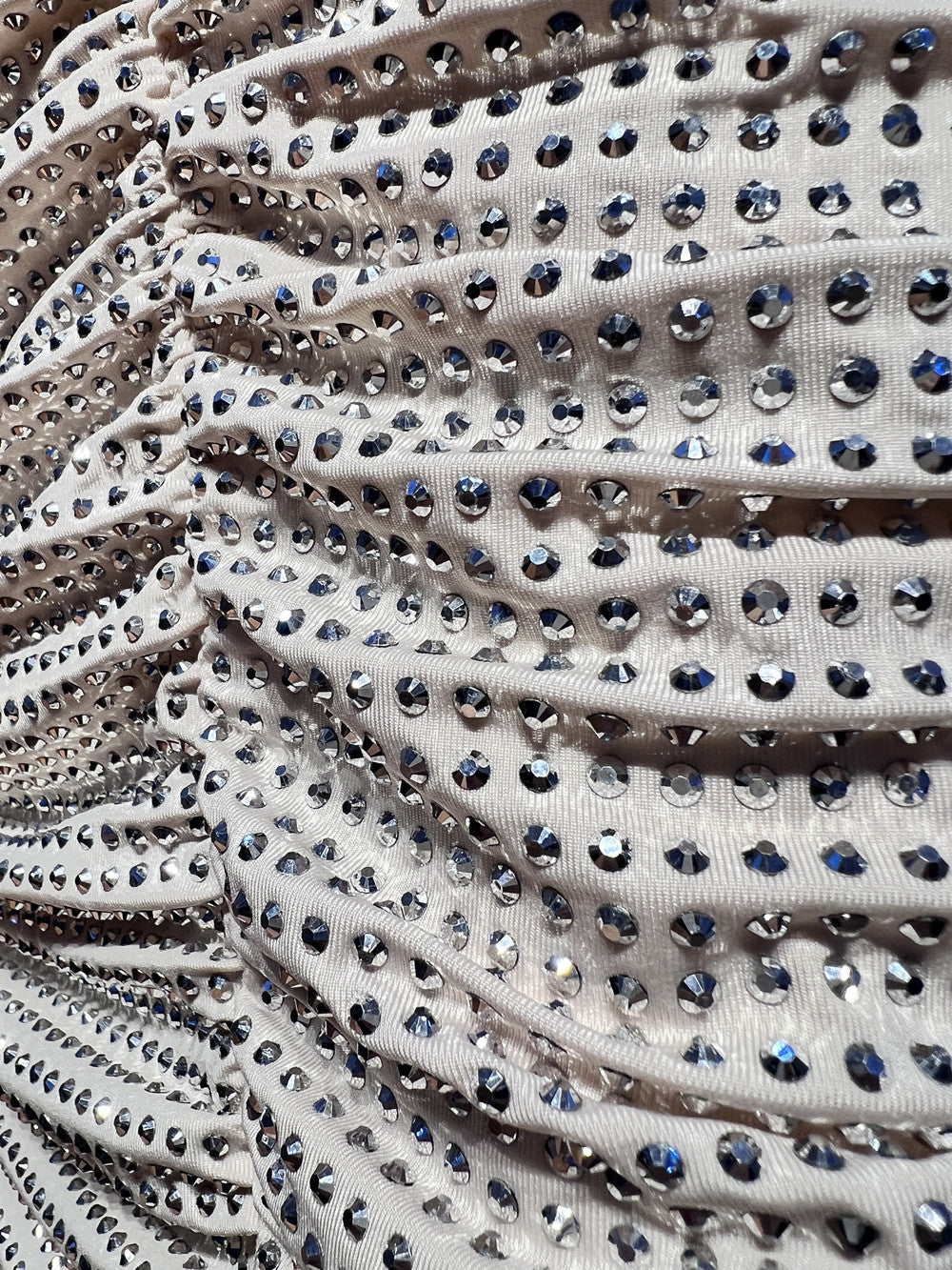 Champagne Starlit Halterneck Ruched Gown