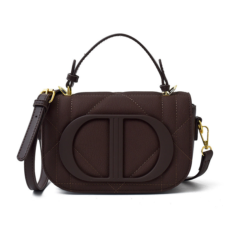 Retro Italian-Inspired Saddle Crossbody Bag — back view