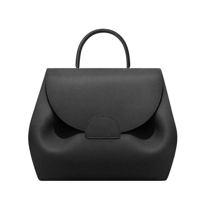 Florentine Pebbled Leather Curved Flap Handbag - additional view 12