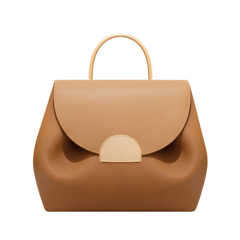 Florentine Pebbled Leather Curved Flap Handbag - additional view 13