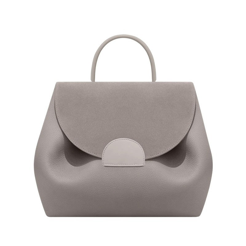 Florentine Pebbled Leather Curved Flap Handbag - additional view 4