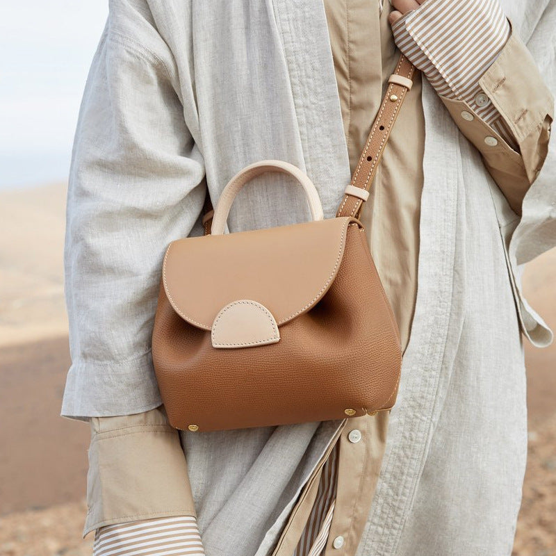 Florentine Pebbled Leather Curved Flap Handbag - additional view 9