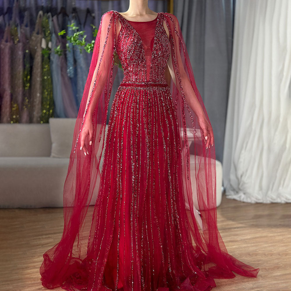 Elowen A-Line Floor-length Evening Gown — close-up detail