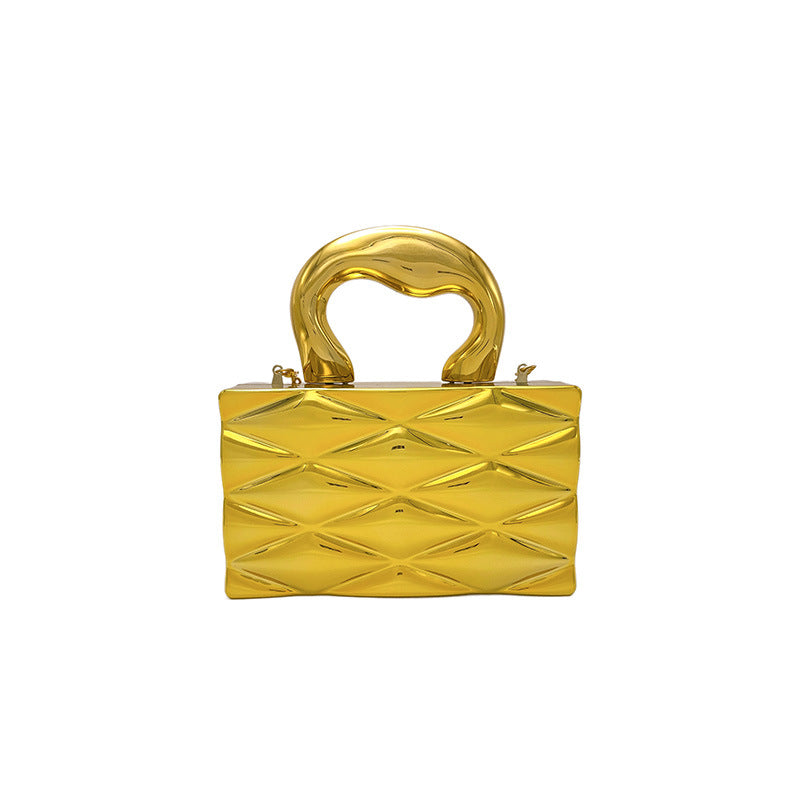 Retro Box Chain Crossbody Bag — side view