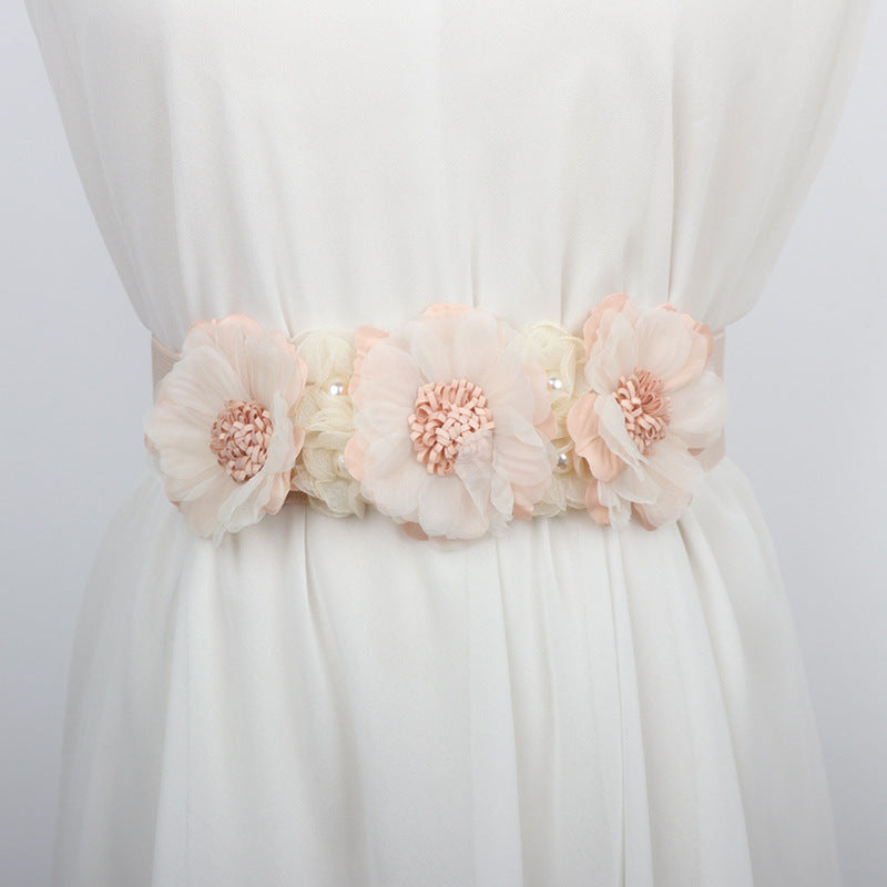 Elowen Pink Statement Waist Belt — full length