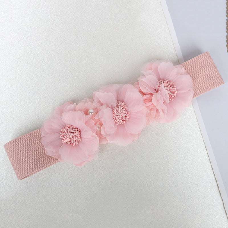 Elowen Pink Statement Waist Belt — side view