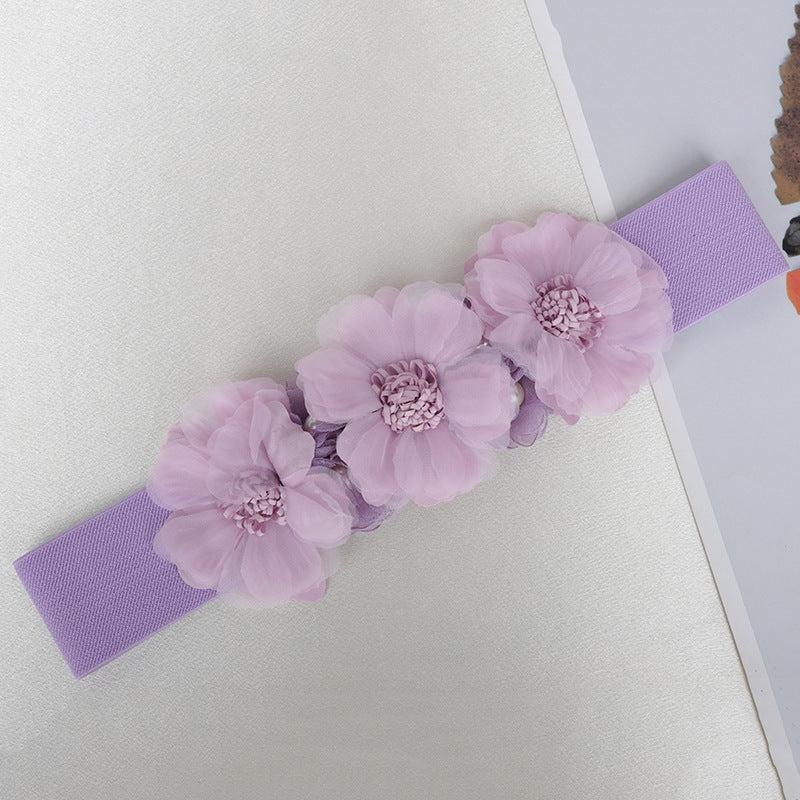 Elowen Pink Statement Waist Belt — model wearing