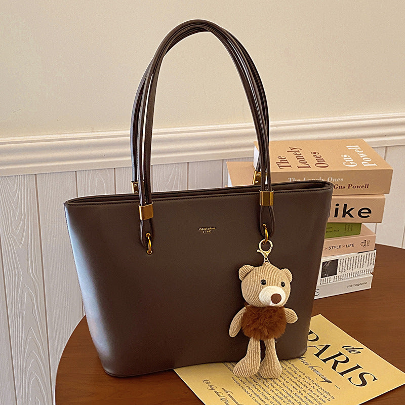Classic Italian-Inspired Commuter Tote Bag — front view