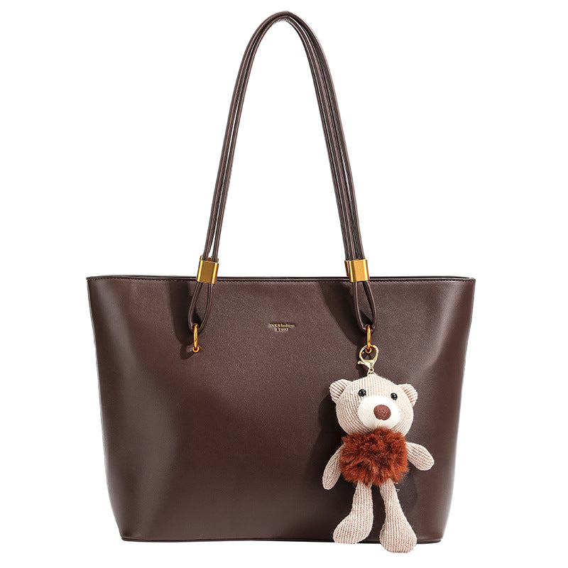 Classic Italian-Inspired Commuter Tote Bag — back view
