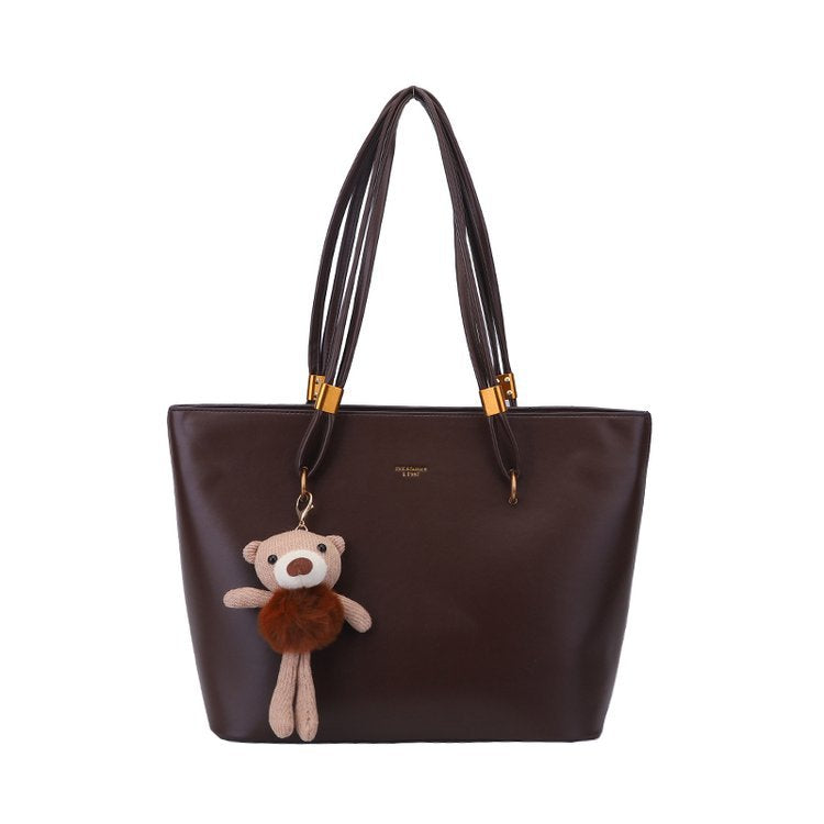 Classic Italian-Inspired Commuter Tote Bag — model wearing