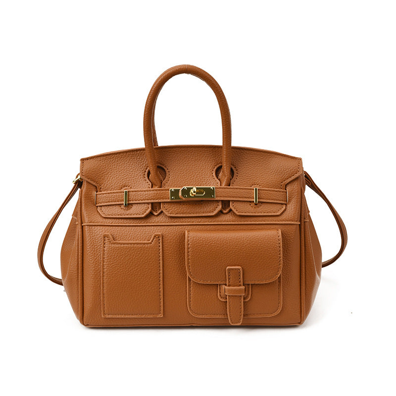 Large Italian-Inspired Capacity Tote Bag — model wearing