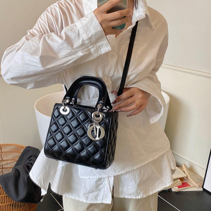 Quilted Embroidered Crossbody Bag — full length