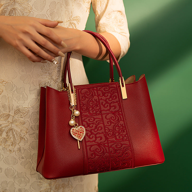 Luna Signature Structured Handbag — full length
