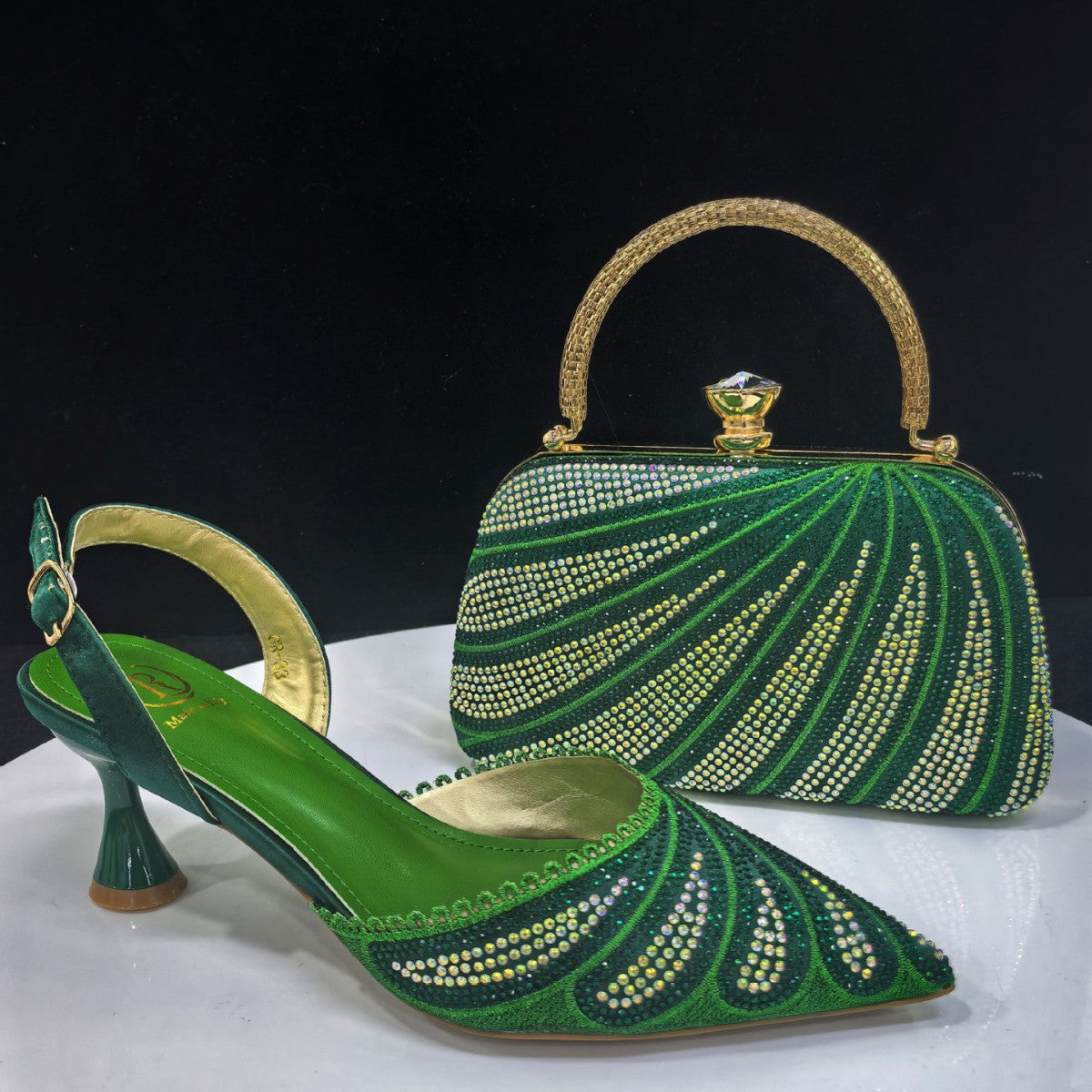 Pointed-Toe Heels & Designer Box Bag Set — styled look