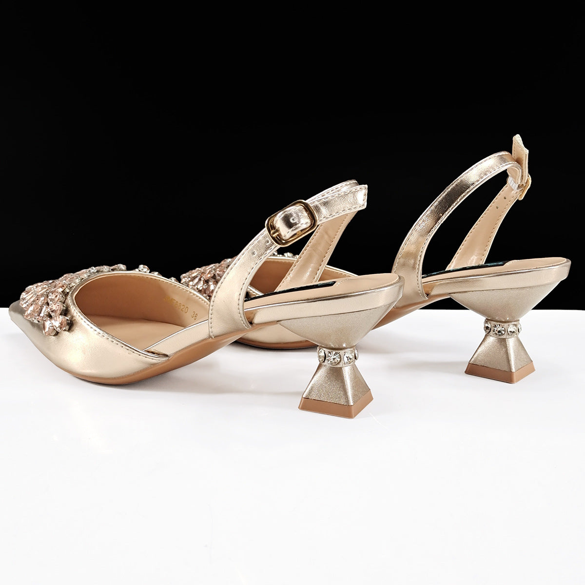 Orabella Noir Crystal Clutch & Slingback Heel Set — styled look
