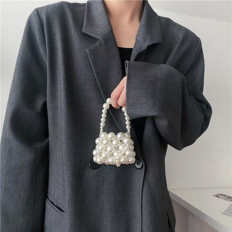 Pearl Italian-Inspired Mini Coin Purse — model wearing