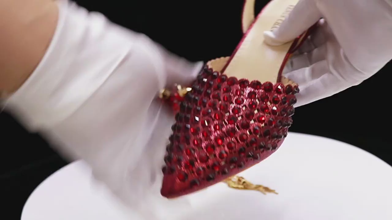 Rosé Crystal Heel & Bag Set