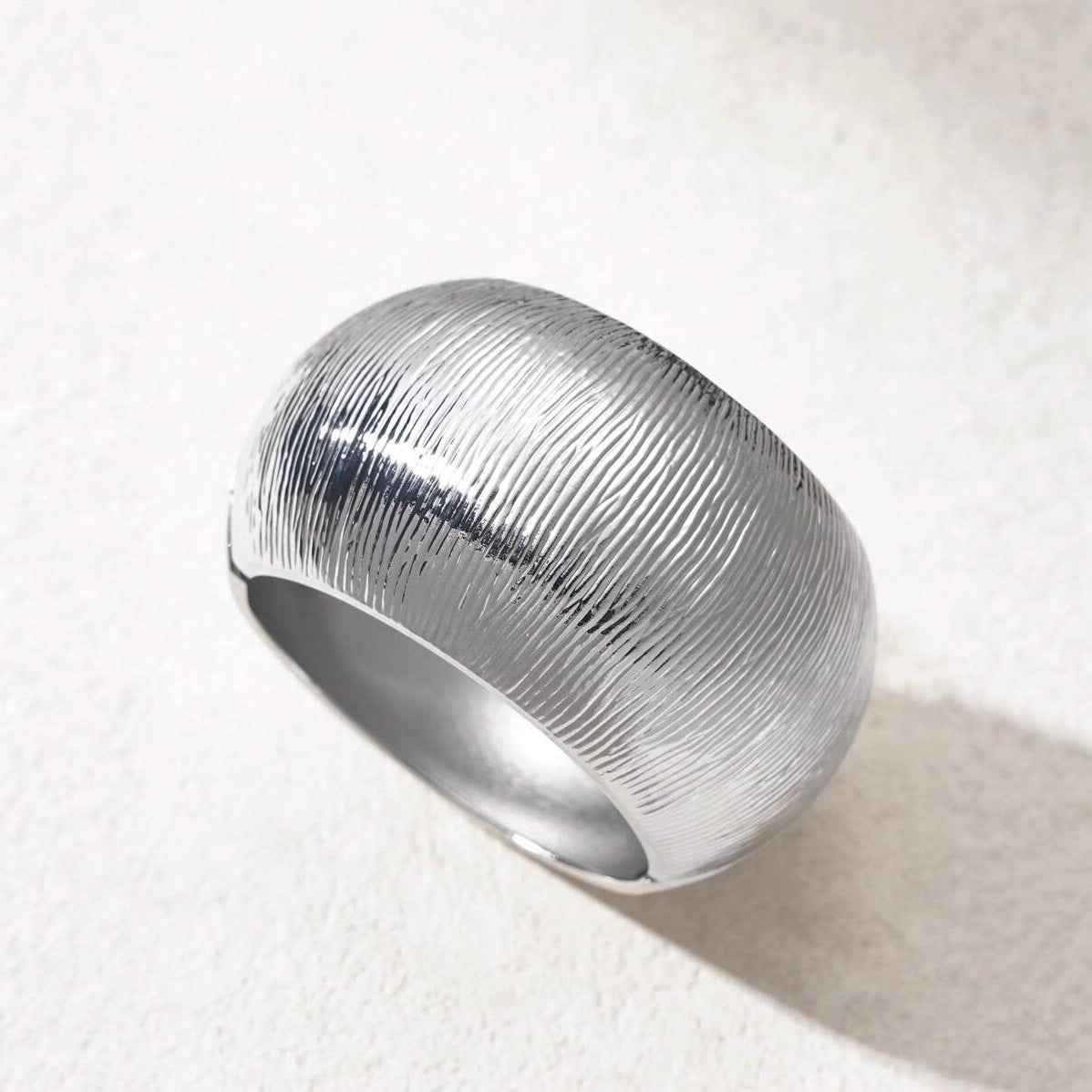 Sculpted Chunky Gold Cuff Bracelet — styled look