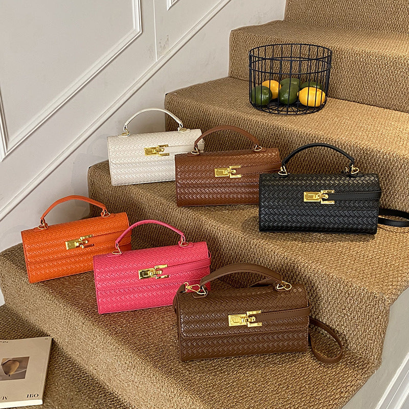Structured Mini Square Bag — fabric and detail