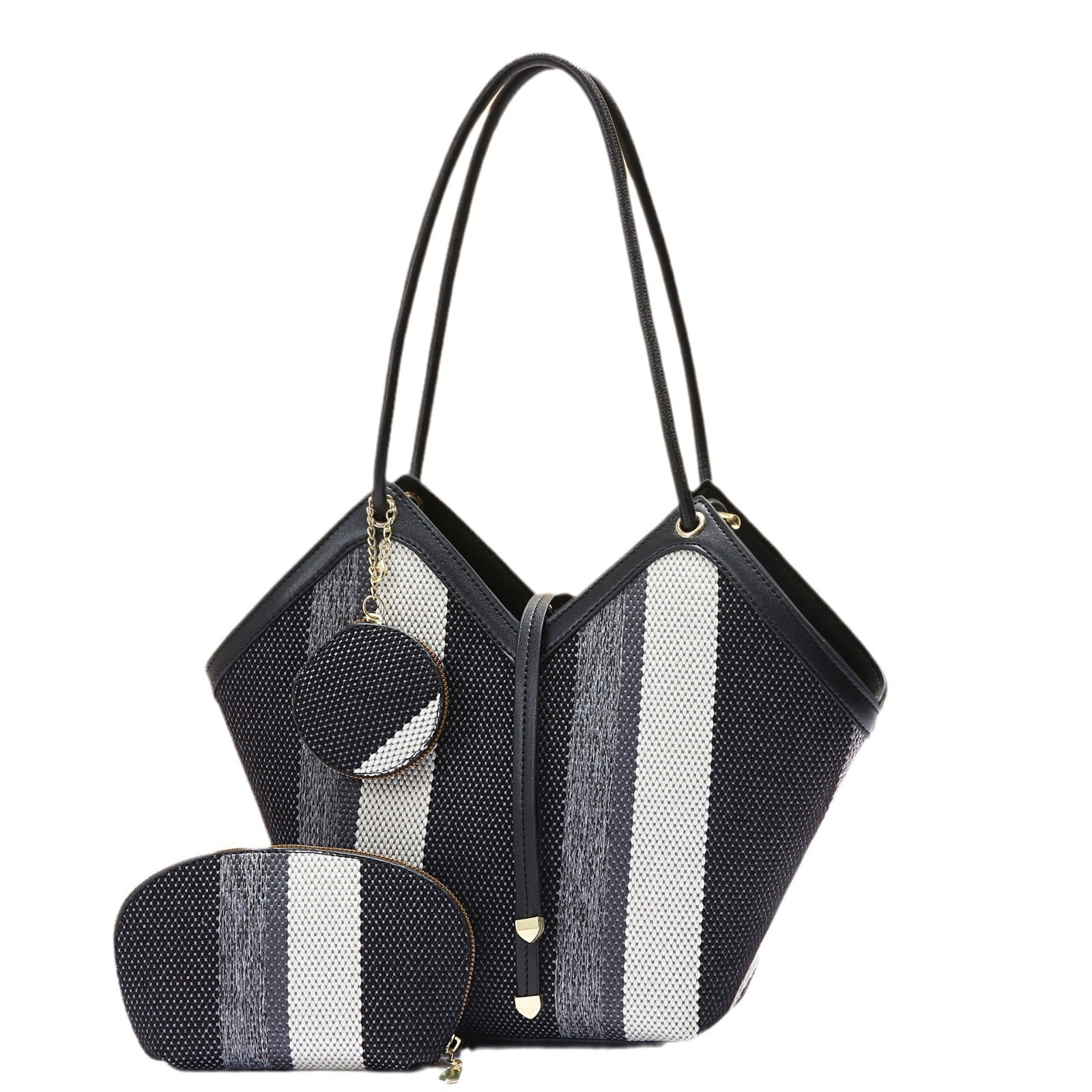 Colour Italian-Inspired Block Tote Handbag — back view