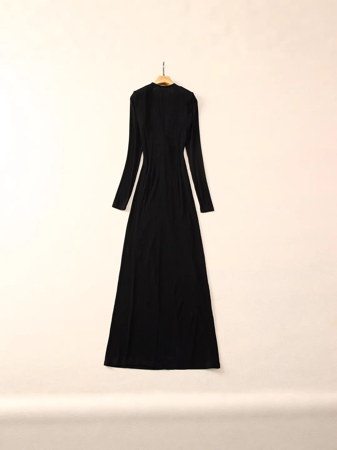Odette Structured V-Neck Dress — fabric and detail