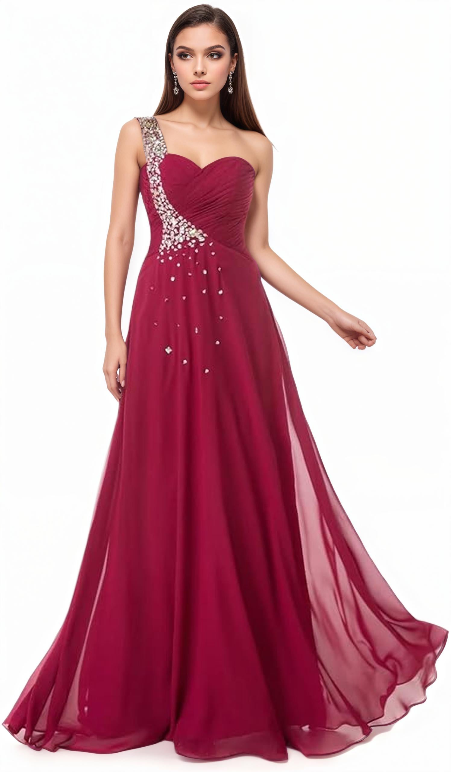 Valentina One-Shoulder Chiffon Bridesmaid Gown