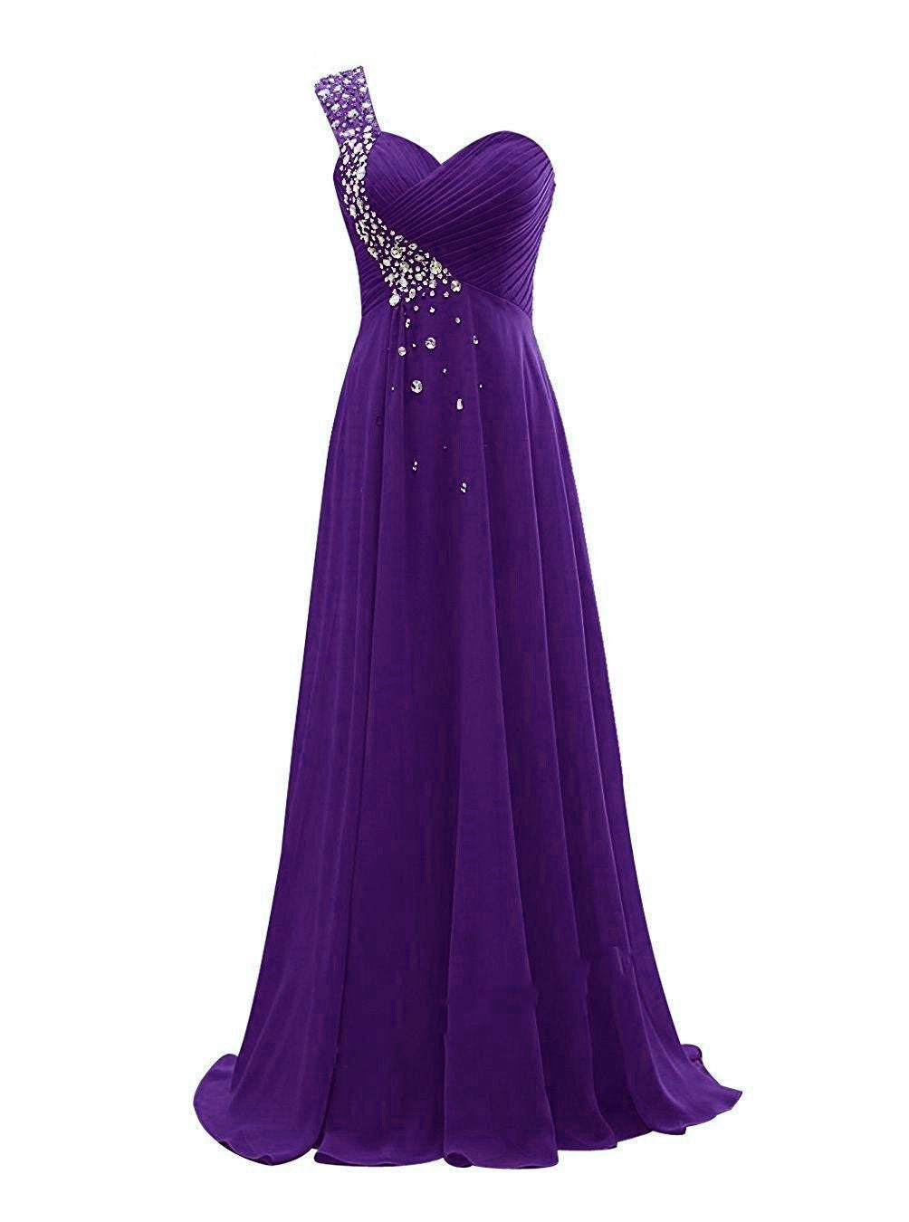 Valentina One-Shoulder Chiffon Bridesmaid Gown — silhouette