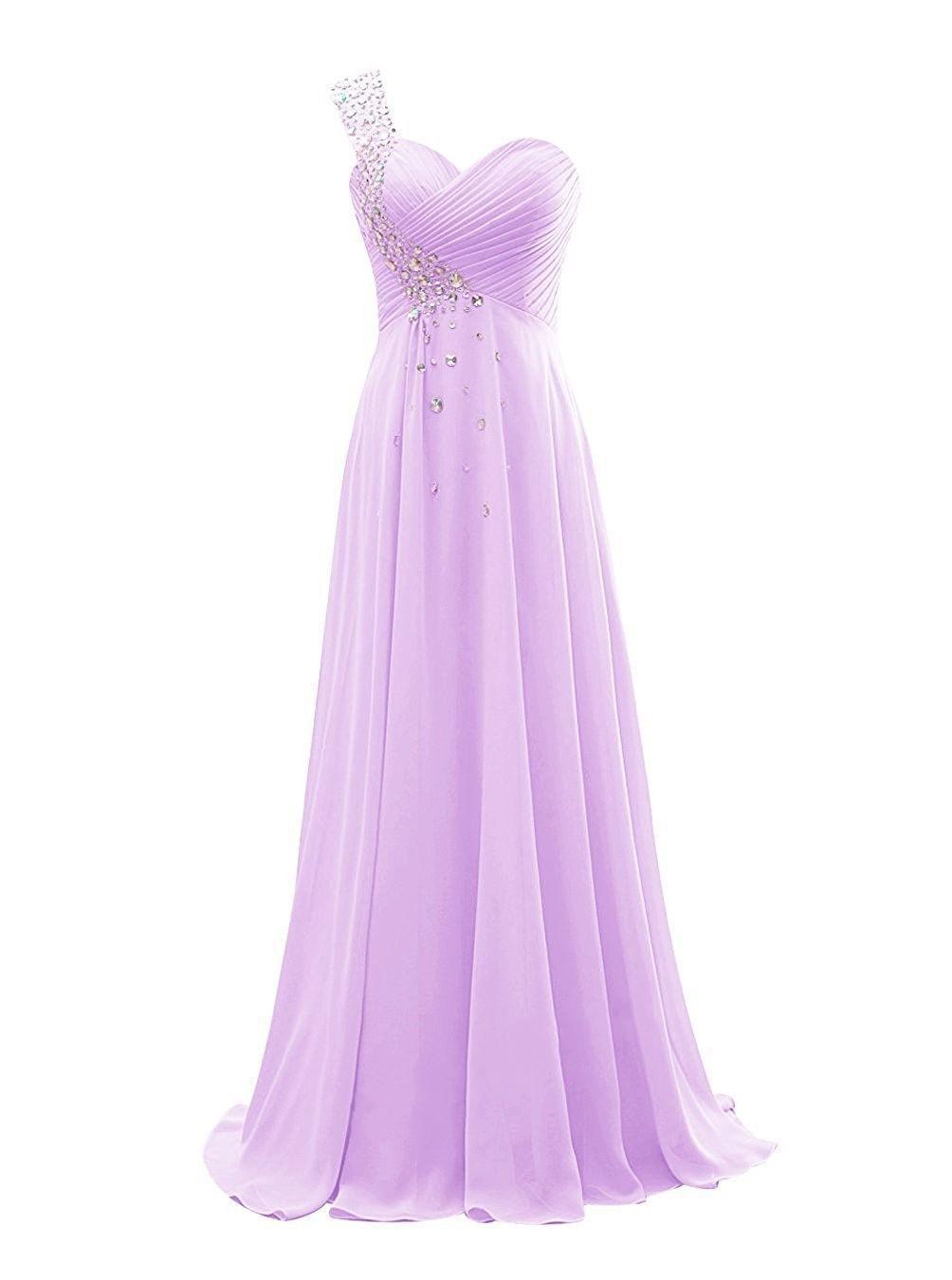 Valentina One-Shoulder Chiffon Bridesmaid Gown — trim detail