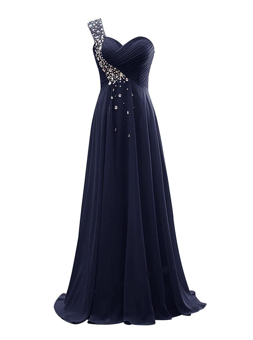 Valentina One-Shoulder Chiffon Bridesmaid Gown — alternate angle