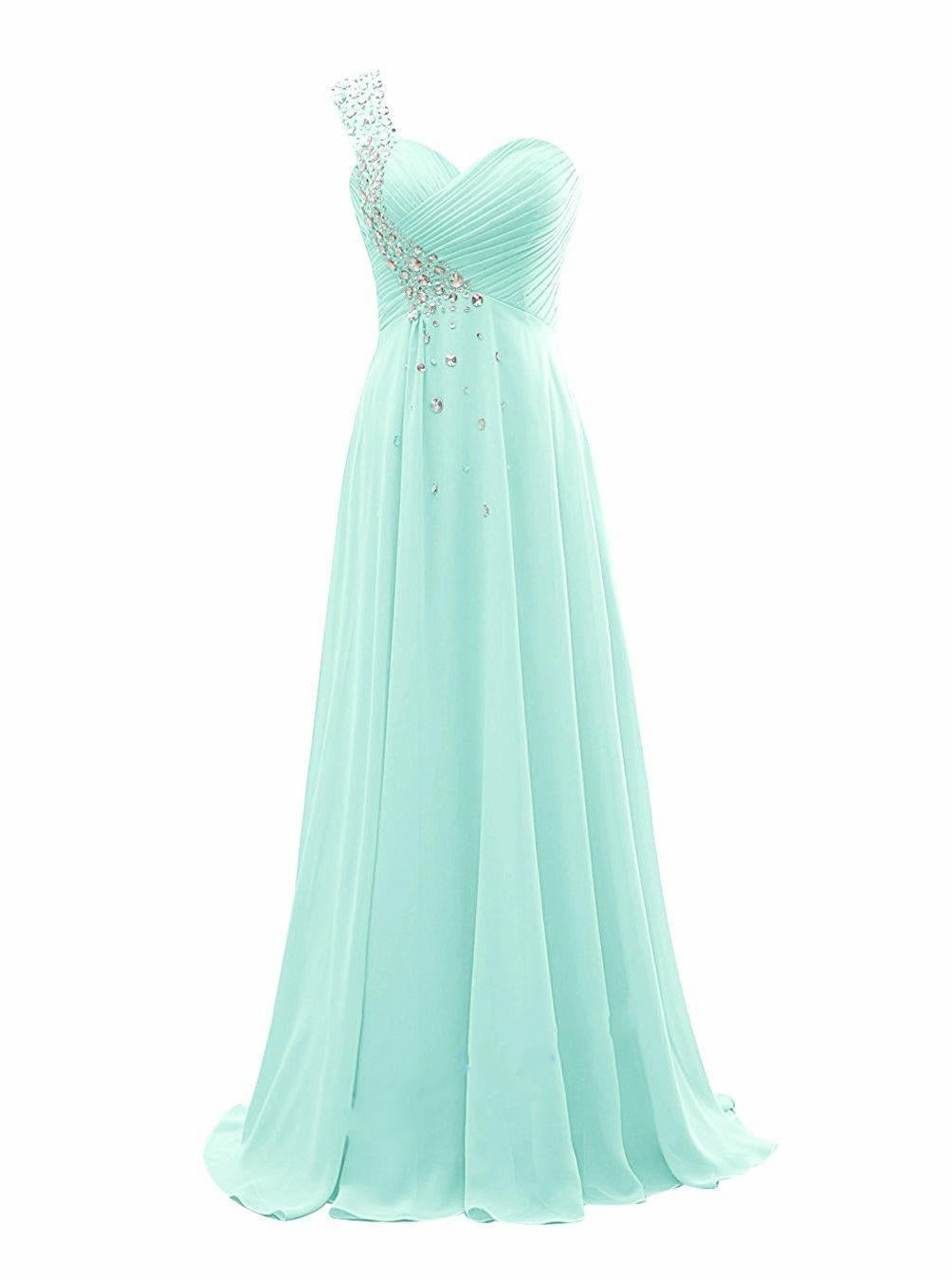 Valentina One-Shoulder Chiffon Bridesmaid Gown — close-up detail