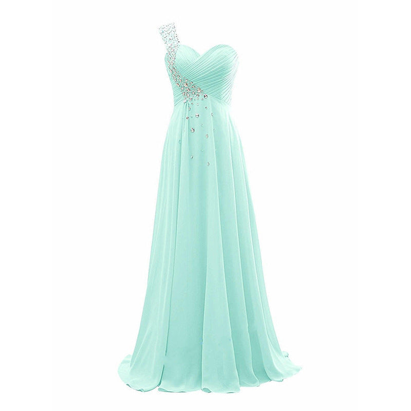 Valentina One-Shoulder Chiffon Bridesmaid Gown — side view