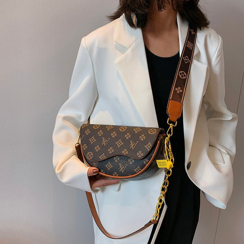 Versatile Italian-Inspired Saddle Crossbody Bag — full length