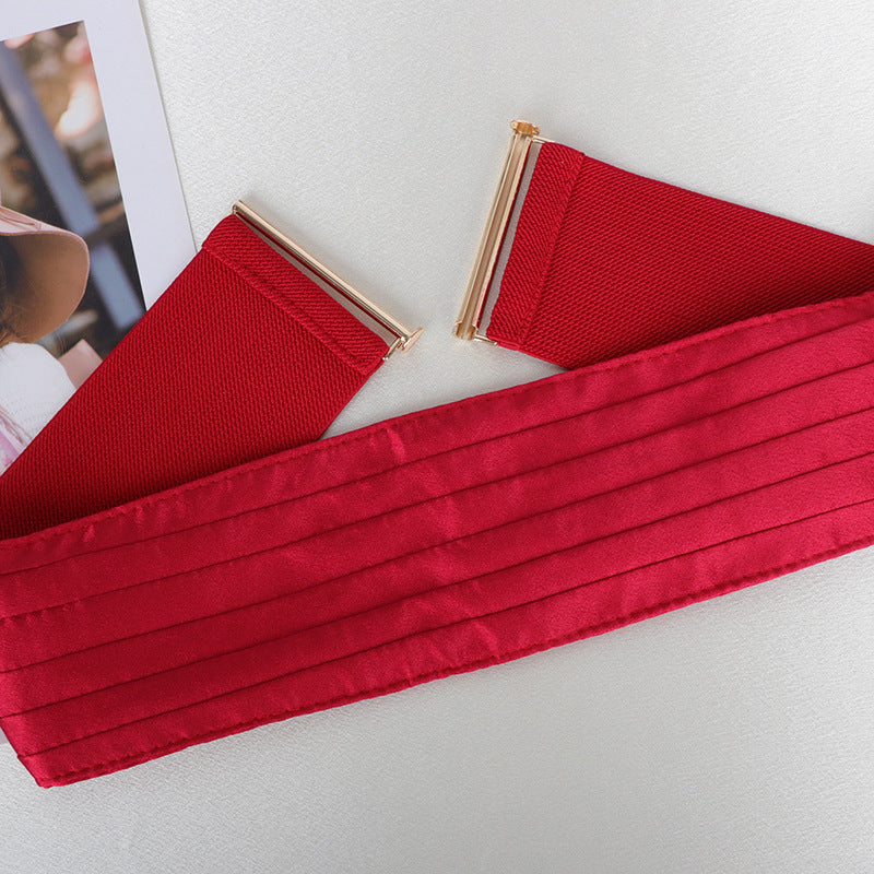 Leonie Black Statement Waist Belt — full length
