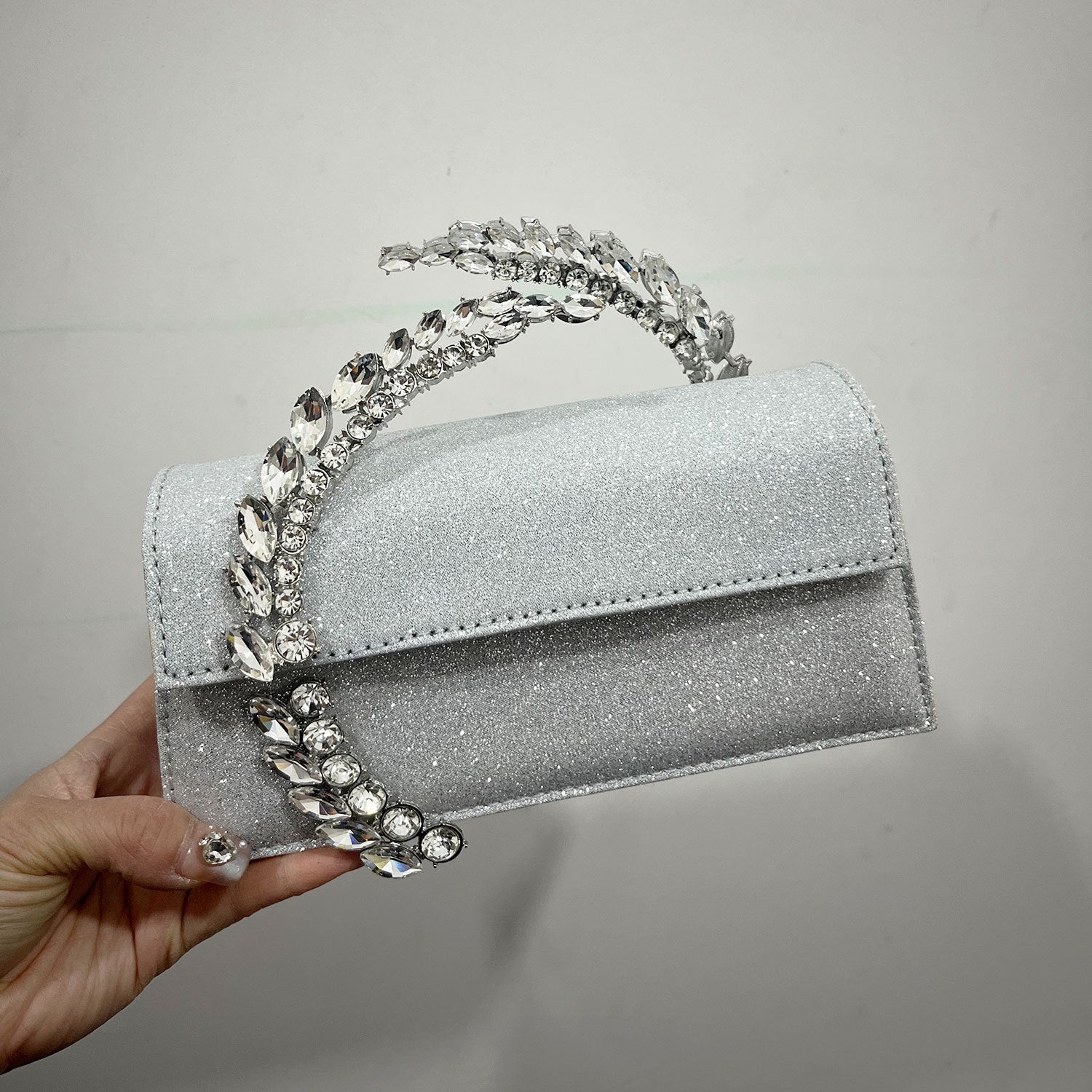 Theia Hardware-Detailed Evening Clutch — trim detail