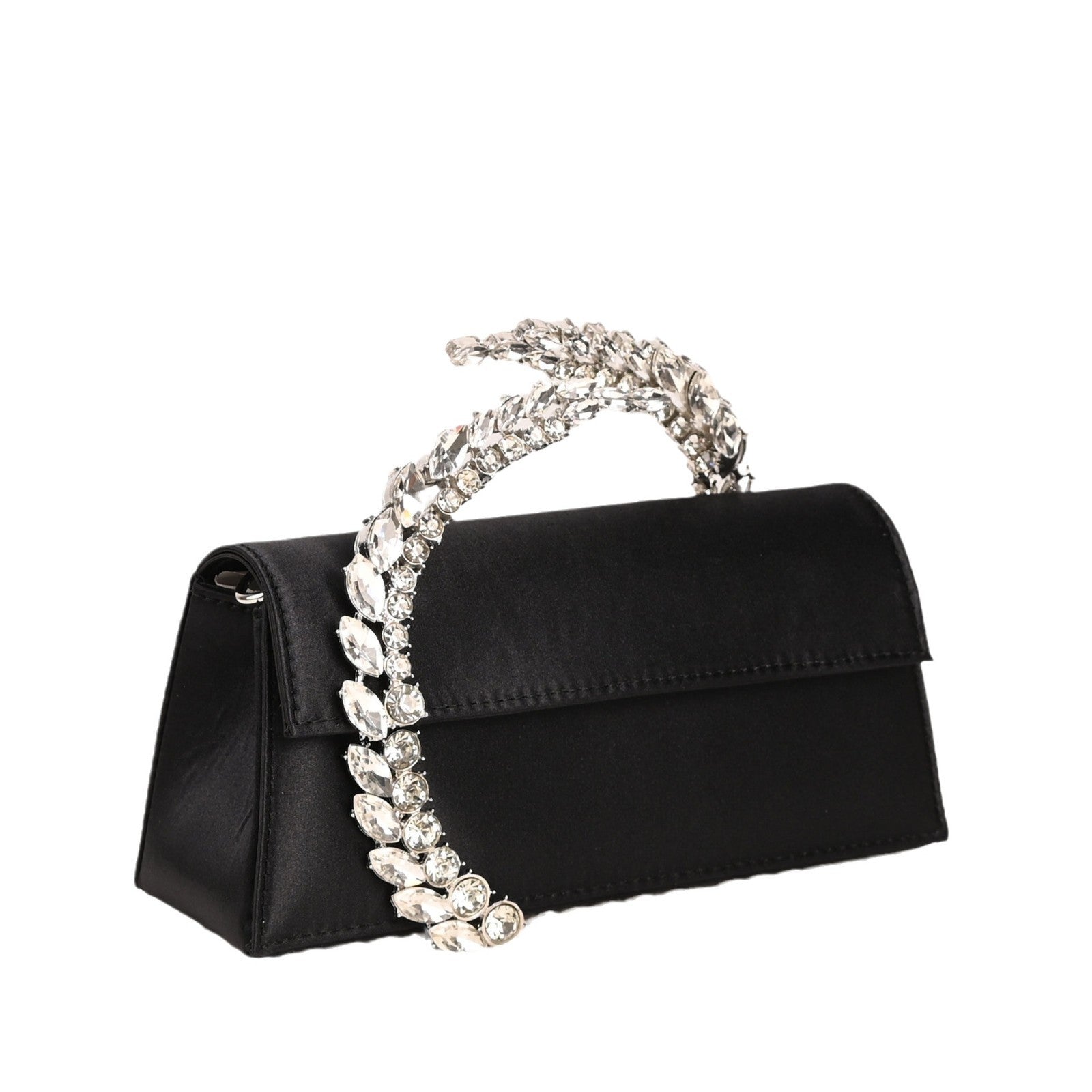 Theia Hardware-Detailed Evening Clutch — back view