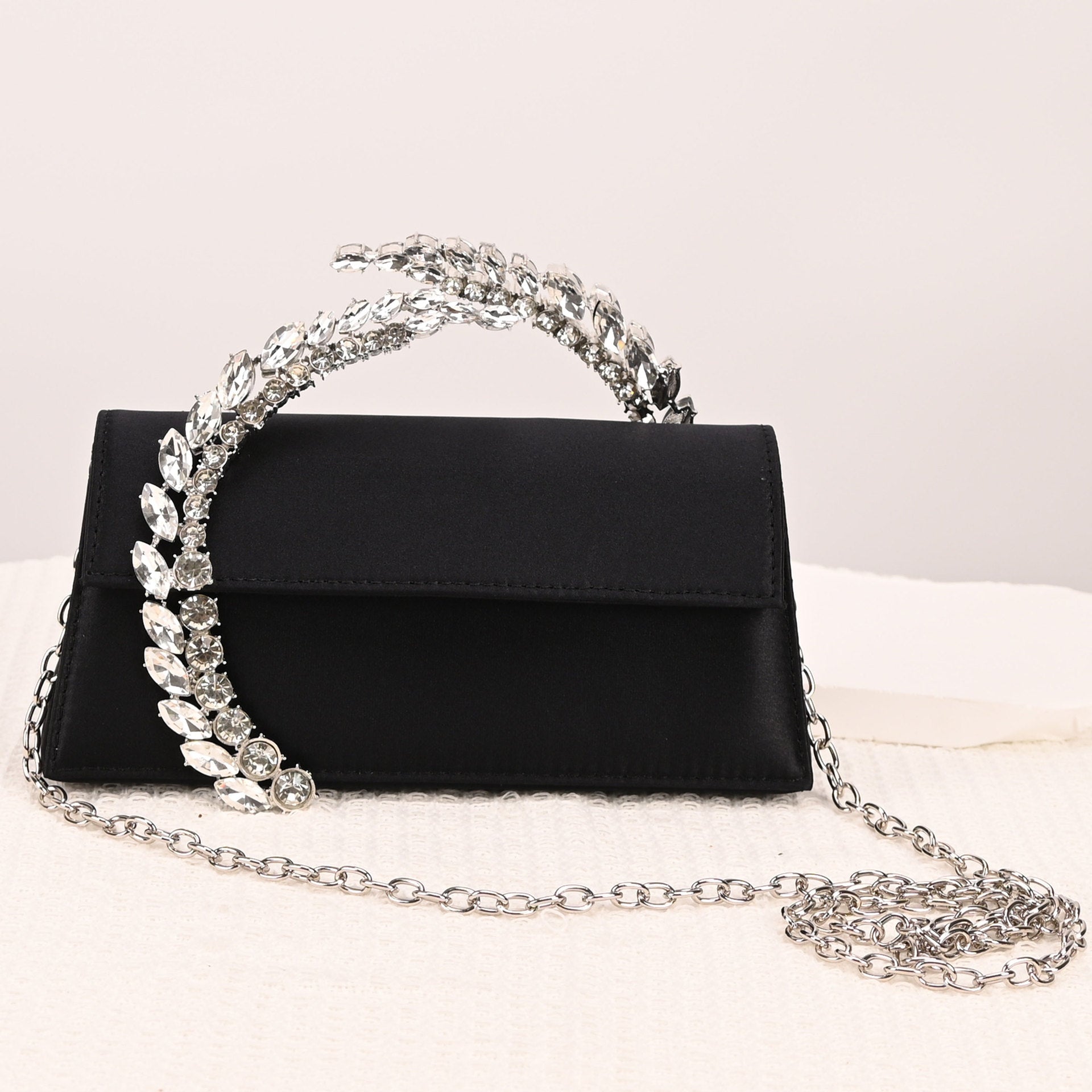 Theia Hardware-Detailed Evening Clutch — side view