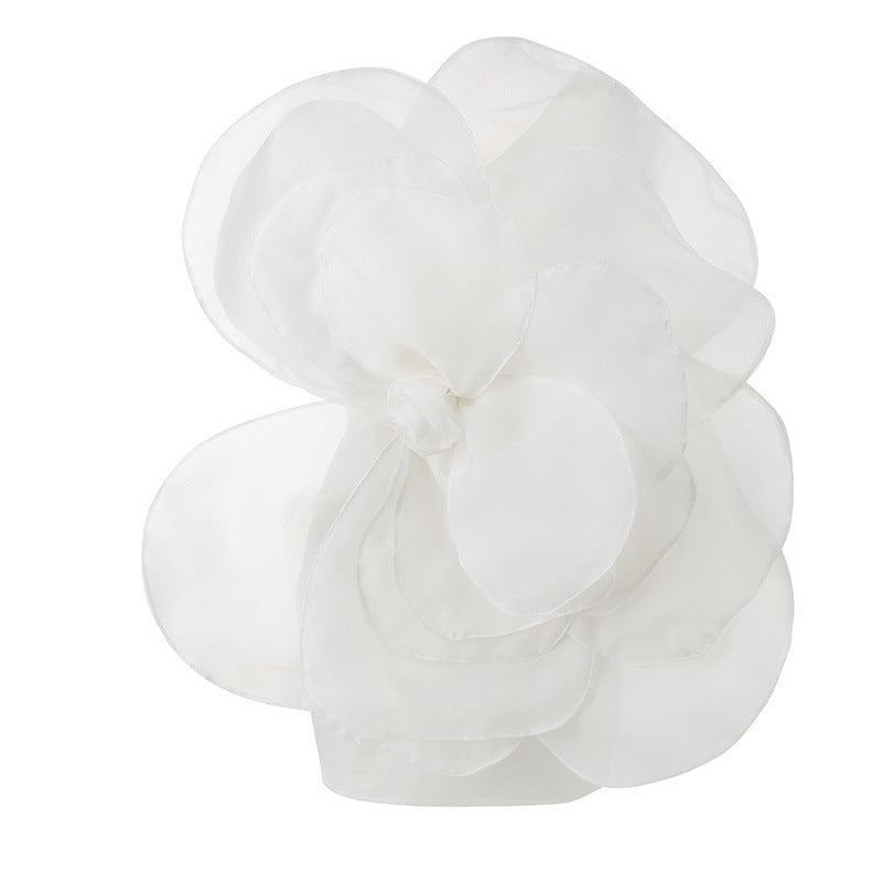 Ysabel Oversized Flower Appliqué Asymmetric Mini Dress - additional view 5
